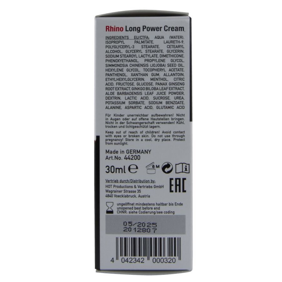 HOT - RHINO LONG POWER CREAM 30 ML - Imagem de 4