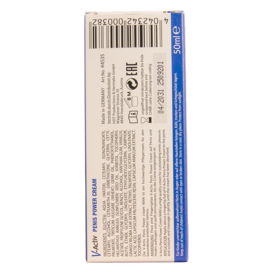 HOT - V-ACTIV PENIS POWER CREAM FOR MEN 50 ML - Imagem de 5