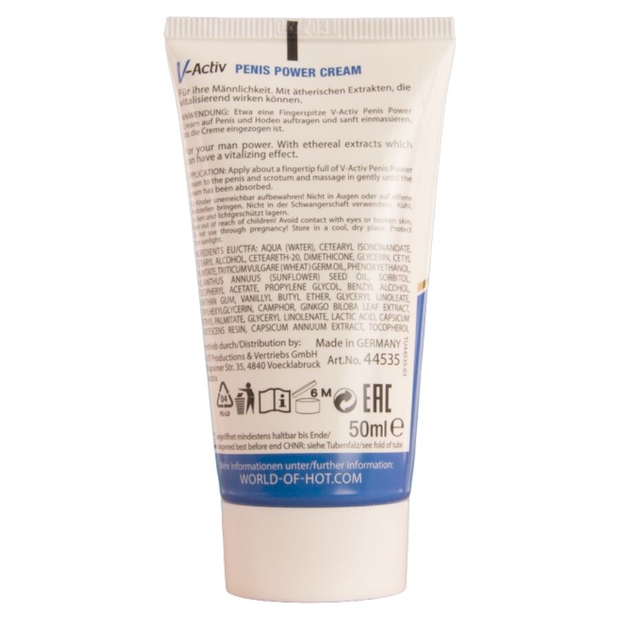 HOT - V-ACTIV PENIS POWER CREAM FOR MEN 50 ML - Imagem de 2