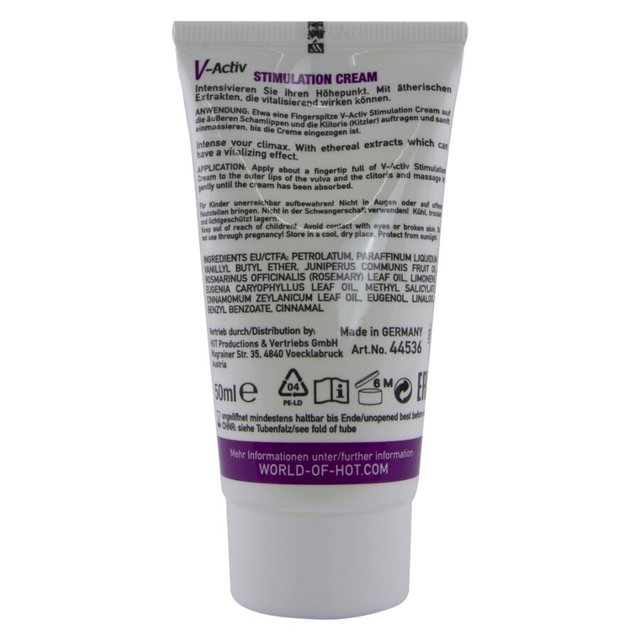 HOT - V-ACTIV STIMULATION CREAM FOR WOMEN 50 ML - Imagem de 2