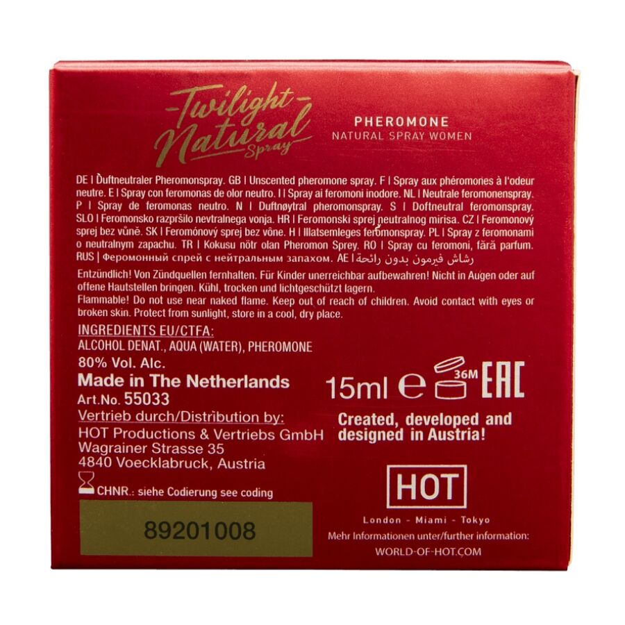 HOT - TWILIGHT PHEROMONE NATURAL WOMEN 15 ML - Imagem de 2