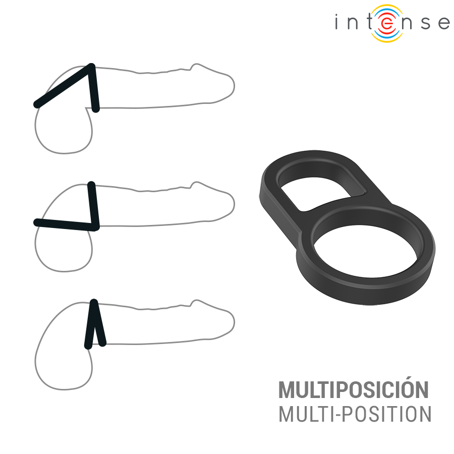 INTENSE - CONLETH ADJUSTABLE DOUBLE PENIS RING MODEL 3 - Imagem de 3