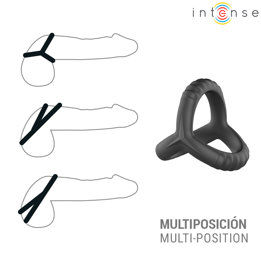 INTENSE - JOHN ADJUSTABLE TRIPLE PENIS RING MODEL 4 - Imagem de 3