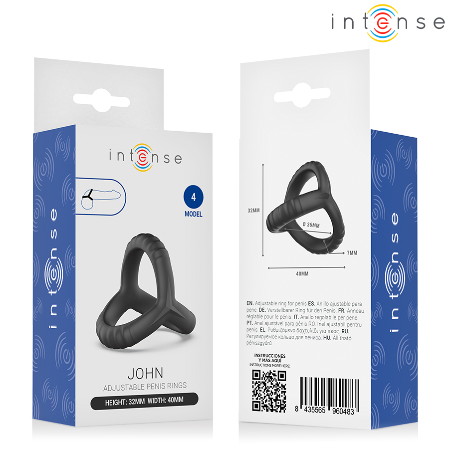 INTENSE - JOHN ADJUSTABLE TRIPLE PENIS RING MODEL 4 - Imagem de 5