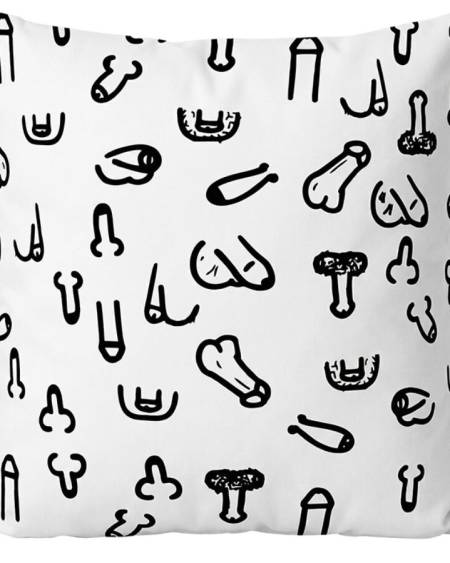 DIABLO PICANTE - 30 X 30 PENIS CUSHION WHITE