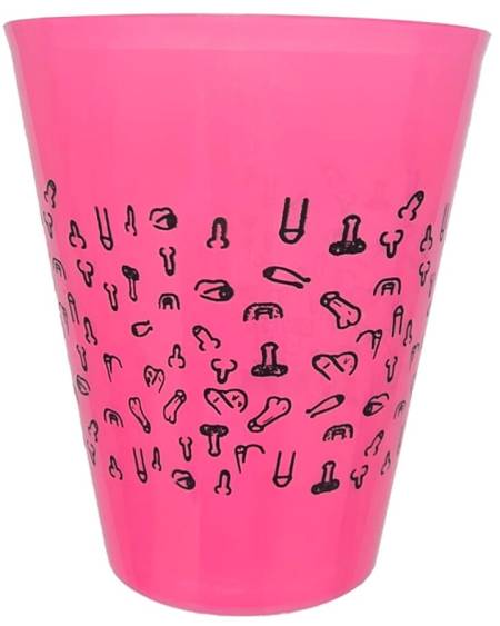 DIABLO PICANTE - FUCHSIA CUP 500 ML WITH BLACK PENISES