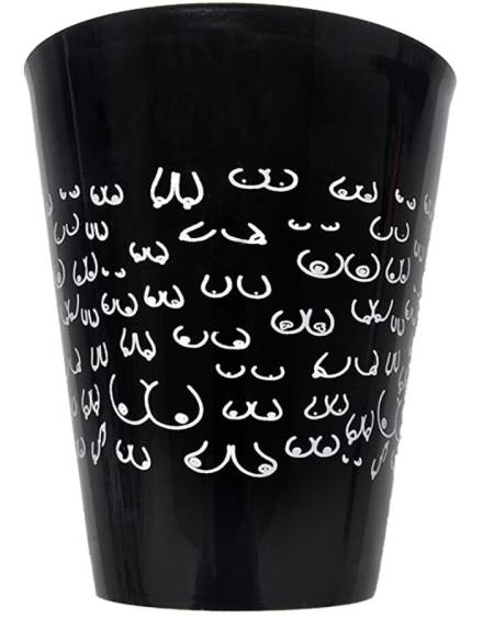 DIABLO PICANTE - BLACK CUP 500 ML WITH WHITE BOOBS
