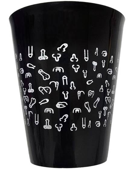DIABLO PICANTE - BLACK CUP 500 ML WITH WHITE PENISES