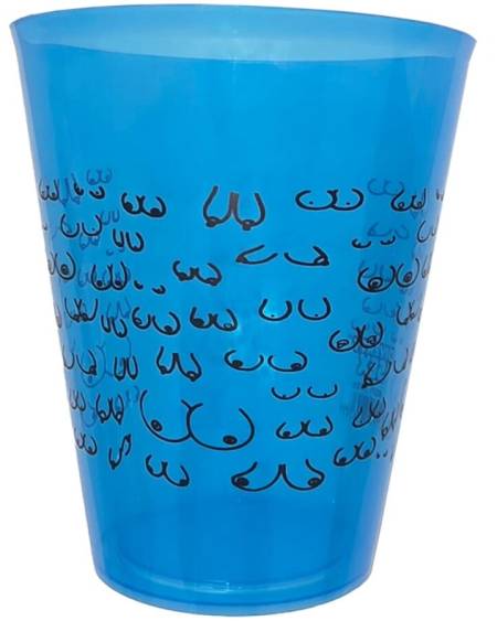 DIABLO PICANTE - BLUE CUP 500 ML WITH BLACK BOOBS