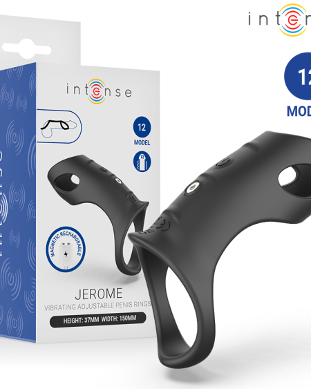 INTENSE - JEROME ADJUSTABLE VIBRATING PENIS RING MODEL 12