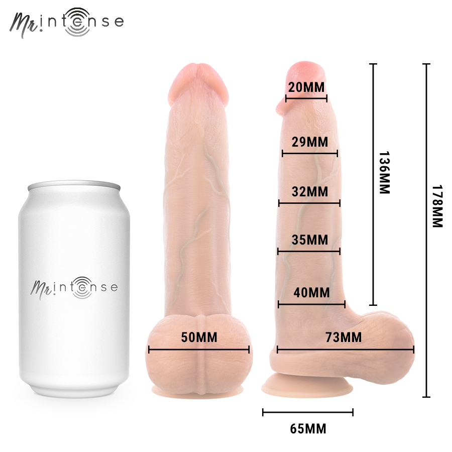 MR INTENSE - BRUCE S SILICONE DILDO WITH TESTICLES 17.8 CM -Ø- 4 CM - Imagem de 4