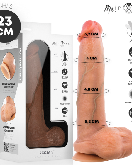 MR INTENSE - BRUCE L DILDO SILICONE 23 CM -Ø- 5.2 CM