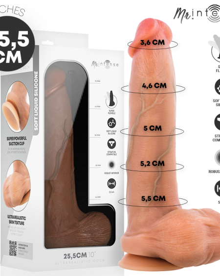 MR INTENSE - BRUCE XL SILICONE DILDO WITH TESTICLES 25.5 CM -Ø- 5.5 CM