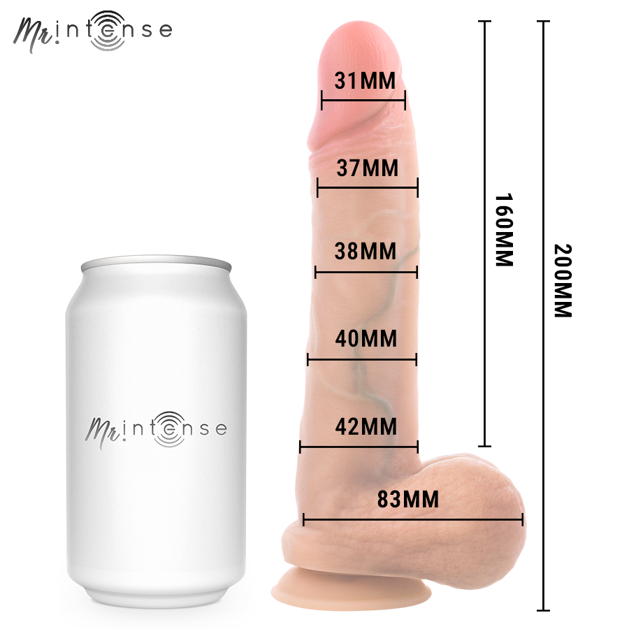 MR INTENSE - GARY M ULTRA-REALISTIC SILICONE COCK WITH TESTICLES 20 CM -Ø- 4.2 CM - Imagem de 5