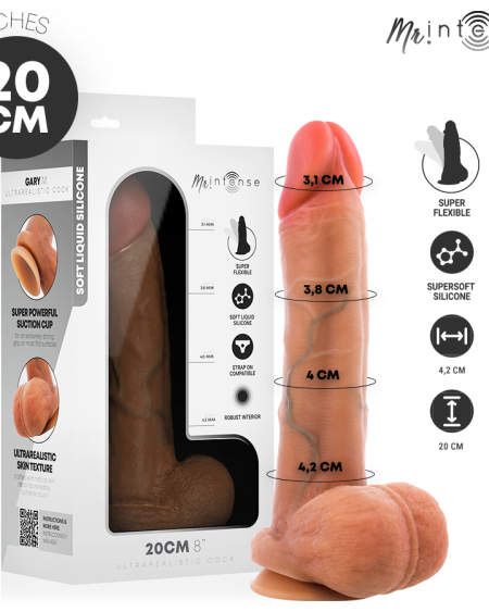 MR INTENSE - GARY M ULTRA-REALISTIC SILICONE COCK WITH TESTICLES 20 CM -Ø- 4.2 CM