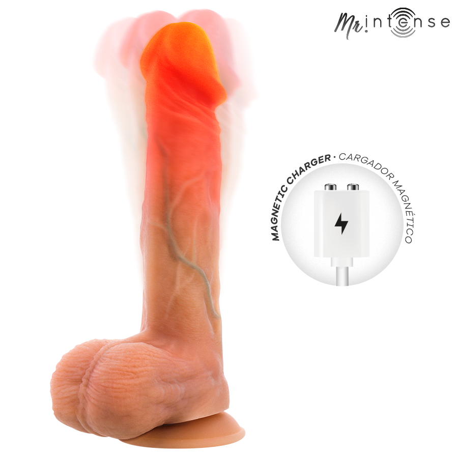 MR INTENSE - LOGAN VIBRATOR DILDO SILICONE WITH HEAT EFFECT AND REMOTE CONTROL 20 CM -Ø- 4,1 CM - Imagem de 2