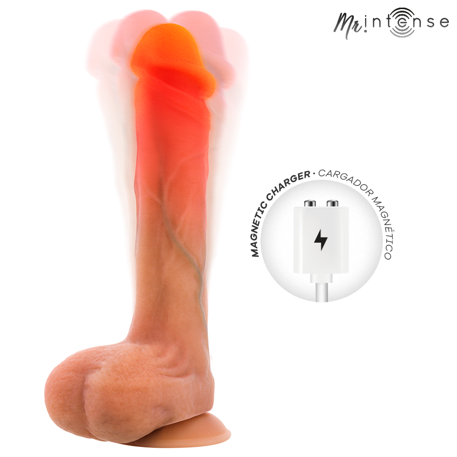 MR INTENSE - BRADLEY SILICONE VIBRATING DILDO WITH HEAT EFFECT AND REMOTE CONTROL 21 CM -Ø- 4.2 CM - Imagem de 2