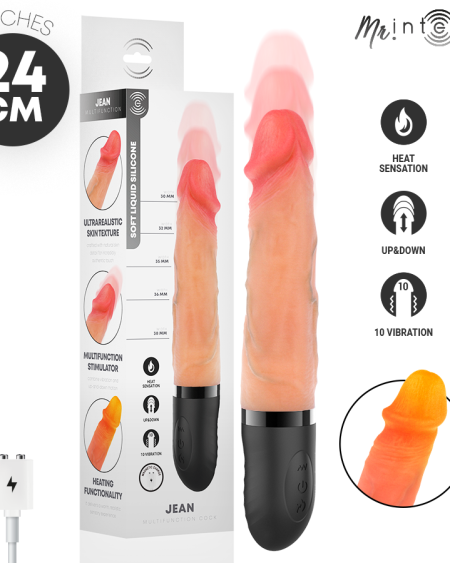 MR INTENSE - JEAN UPDOWN VIBRATOR SILICONE WITH HEAT EFFECT 24 CM -Ø- 3.8 CM