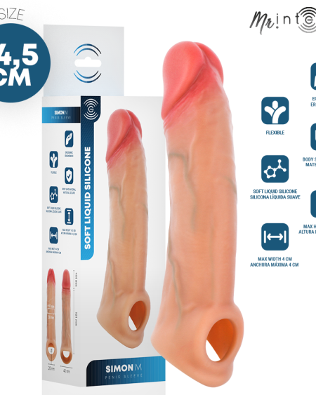 MR INTENSE - SIMON M SILICONE PENIS SLEEVE 14.5 CM -Ø- 4 CM