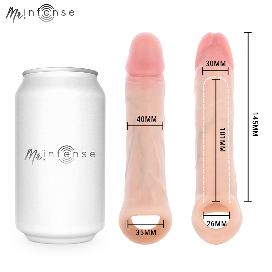 MR INTENSE - SIMON M SILICONE PENIS SLEEVE 14.5 CM -Ø- 4 CM - Imagem de 5
