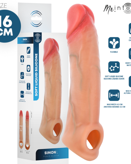 MR INTENSE - SIMON L SILICONE PENIS COVER 16 CM -Ø- 4.5 CM