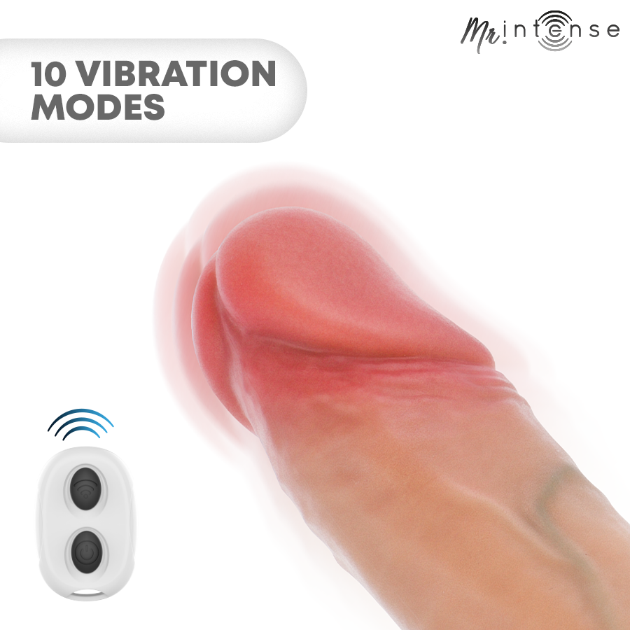 MR INTENSE - ARNOLD L VIBRATOR SILICONE PENIS SLEEVE WITH REMOTE CONTROL 16 CM -Ø- 4.5 CM - Imagem de 2