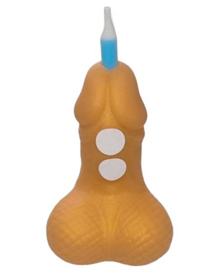 DIABLO PICANTE - PENIS BIRTHDAY NUMBER CANDLE GOLDEN