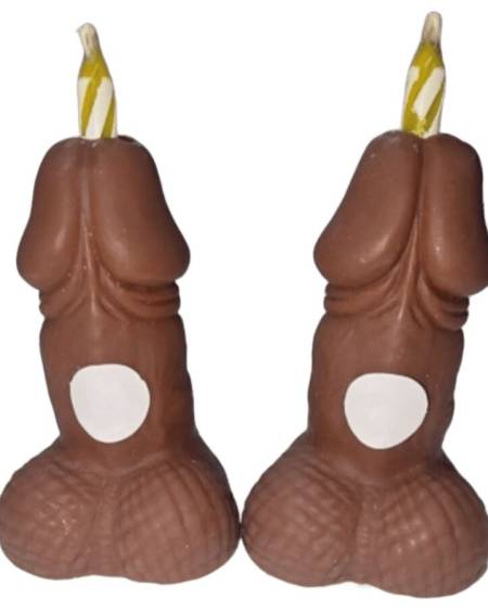 DIABLO PICANTE - PENIS BIRTHDAY NUMBER CANDLES DARK TONE 2 UNITS