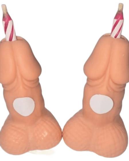 DIABLO PICANTE - PENIS BIRTHDAY NUMBER CANDLES LIGHT TONE 2 UNITS