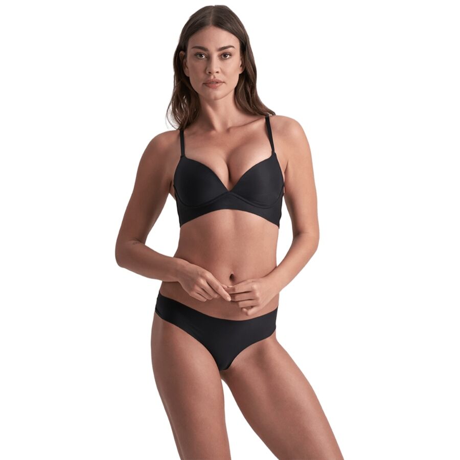 BYE-BRA - PACK 2 TANGAS INVISIBLES BEIGE Y NEGRO TALLA S - Imagem de 5