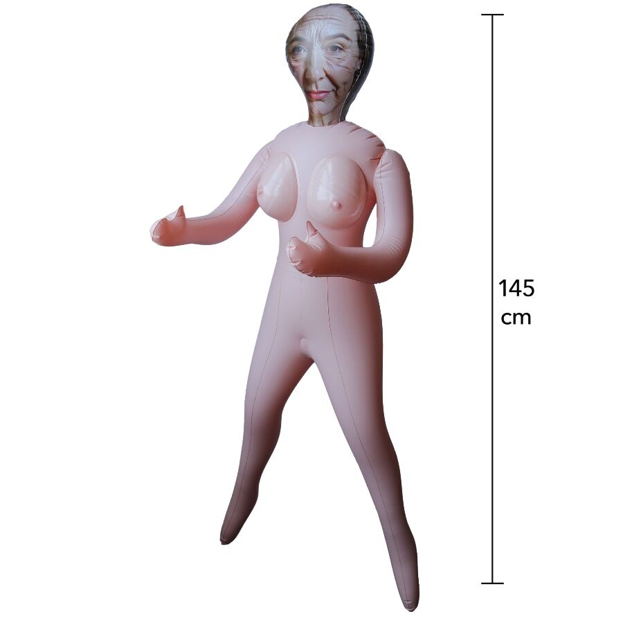 HIDDEN DESIRE - HORNY GRANNY INFLATABLE DOLL 145 CM - Imagem de 2