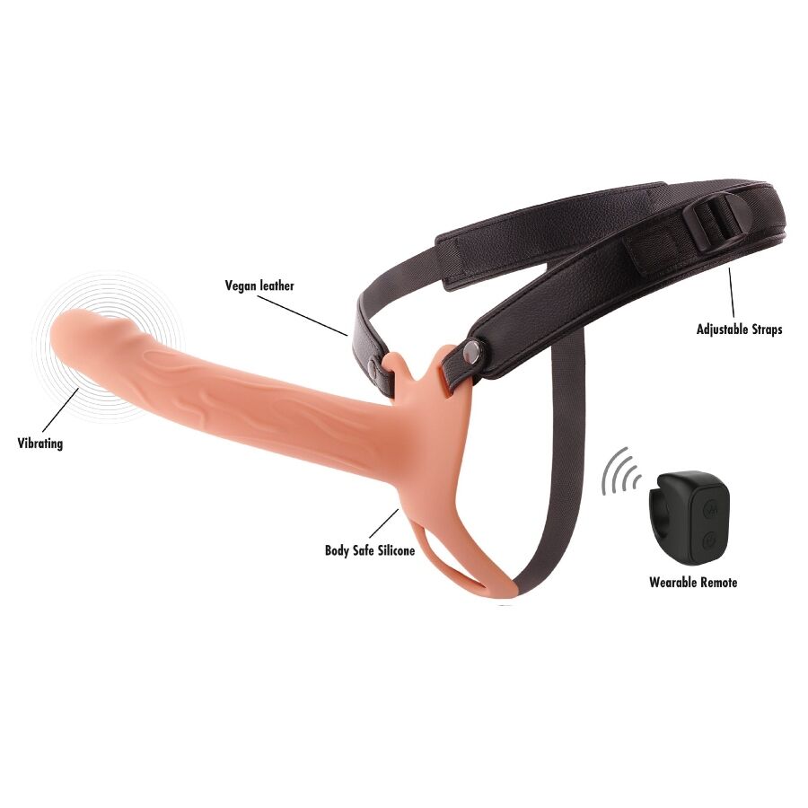 HIDDEN DESIRE - INFERNO VIBRATING PENIS SLEEVE STRAP-ON 20 CM - Imagem de 3
