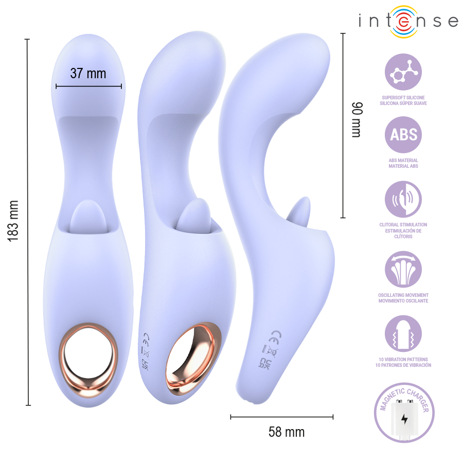 INTENSE - ANYA MULTIFUNCTION VIBRATION AND MOVEMENT STIMULATOR - Imagem de 4
