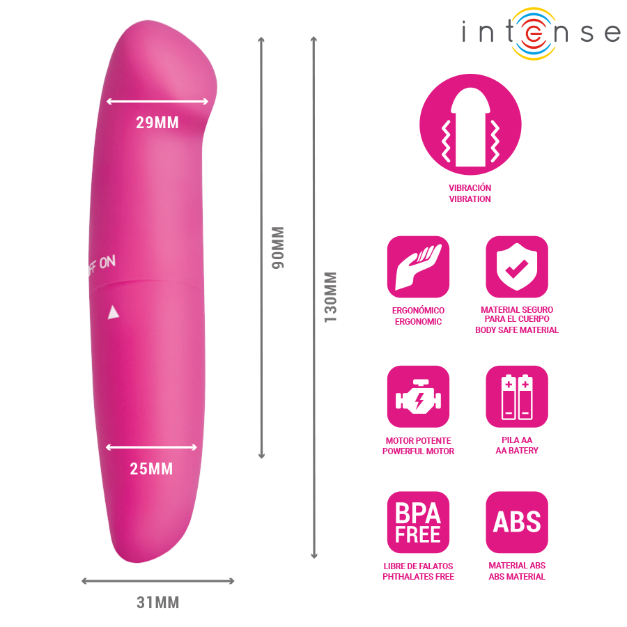 INTENSE - PHIL G-SPOT VIBRATOR PINK 13 CM - Imagem de 3