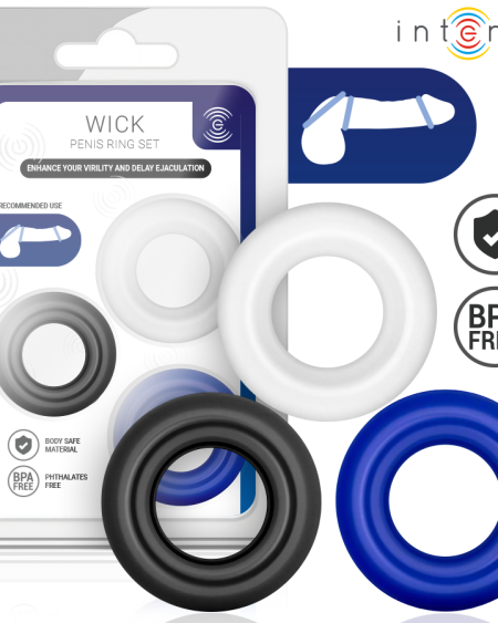 INTENSE - WICK SET OF 3 PENIS RINGS VARIOUS COLORS