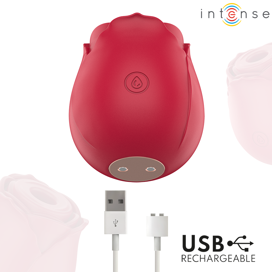 INTENSE - CAMELLIA CLITORAL SUCTION ROSE BY WAVES BORDEAUX - Imagem de 5