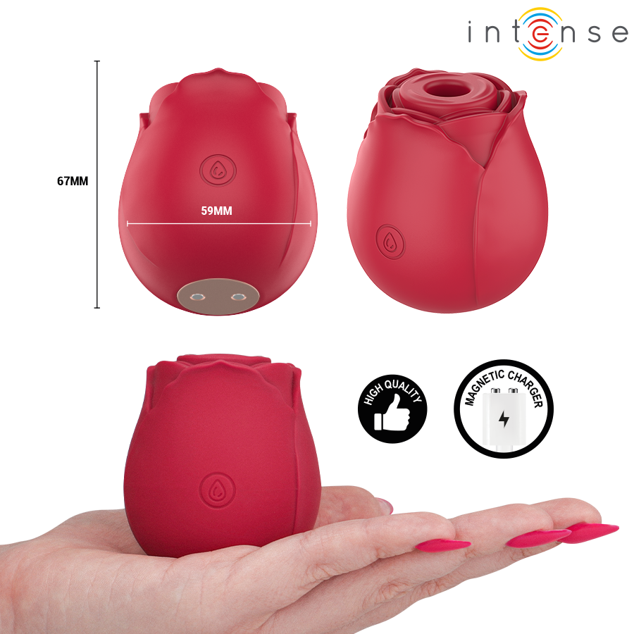 INTENSE - CAMELLIA CLITORAL SUCTION ROSE BY WAVES BORDEAUX - Imagem de 3