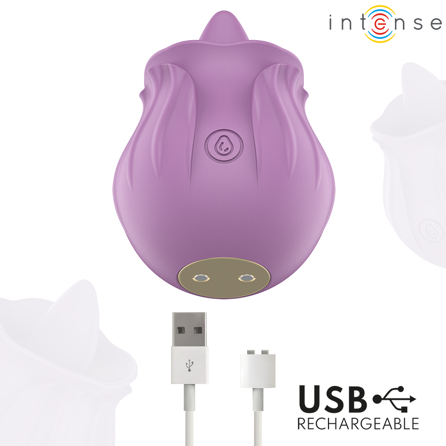 INTENSE - AZALEA FLOWER CLIT STIMULATING 10 VIBRATIONS PURPLE - Imagem de 5