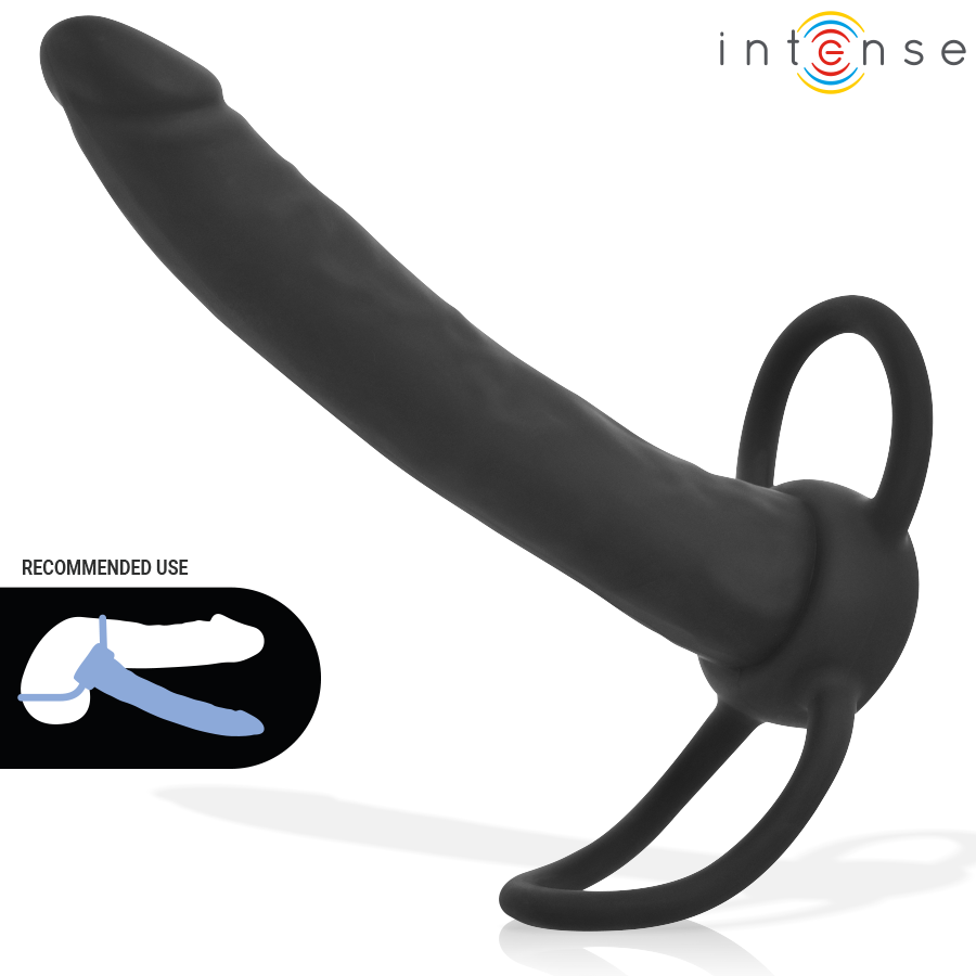 INTENSE- LUCAS ANAL DILDO WITH COCK AND TESTICLE RING SILICONE - Imagem de 2