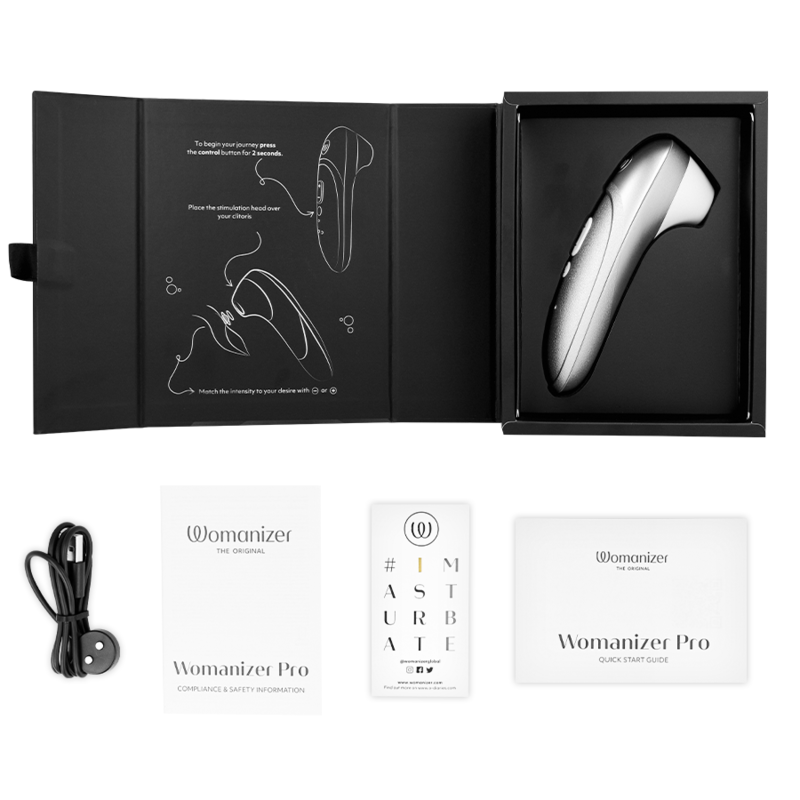 WOMANIZER - PRO VIBRANT CLITORAL STIMULATOR SILVER GREY - Imagem de 5
