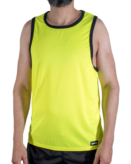 MACHO - CMV001 CAMISETA GYM AMARILLA S/M
