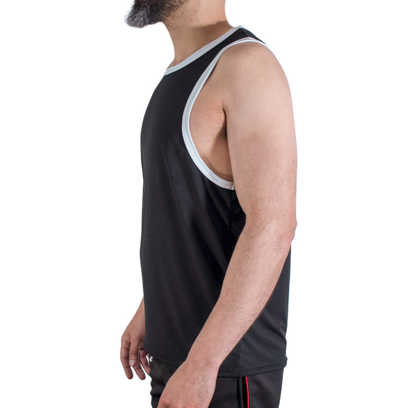 MACHO - CMV004 CAMISETA GYM NEGRA S/M - Imagem de 2