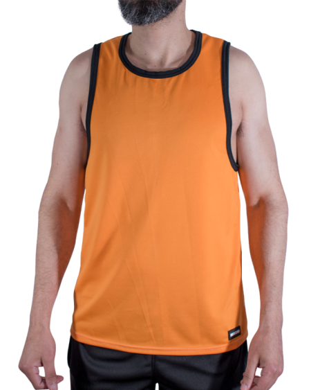 MACHO - CMV005 CAMISETA GYM NARANJA S/M