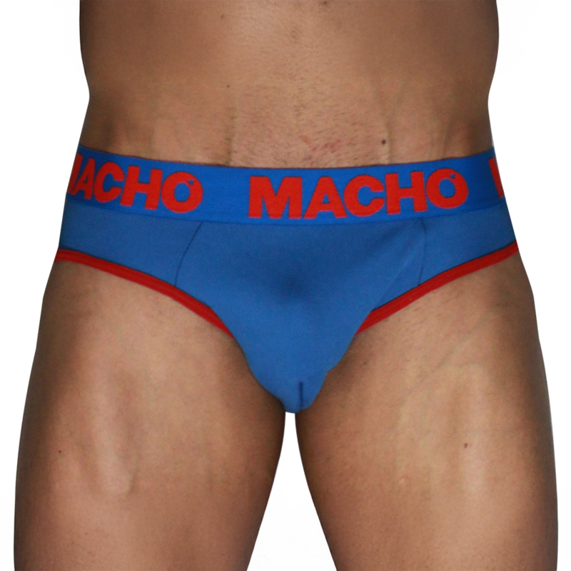 MACHO - MCH005 SLIP CLÁSICO AZULÓN + ROJO S - Imagem de 2