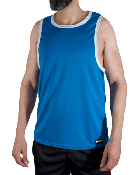 MACHO - CMV002 CAMISETA GYM AZUL S/M