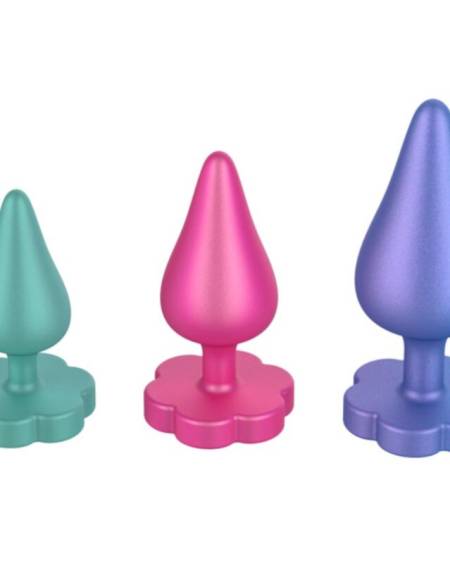 ROMP - LUSTER ANAL TRAINING KIT S/M/L WITH FLOWER-SHAPED BASE