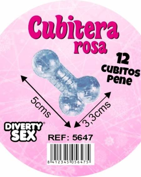 DIABLO PICANTE - 12 PENISES HARD SILICONE HANGING ICE BUCKET PINK