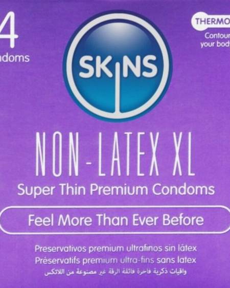 SKINS - LATEX-FREE CONDOMS XL PACK OF 4