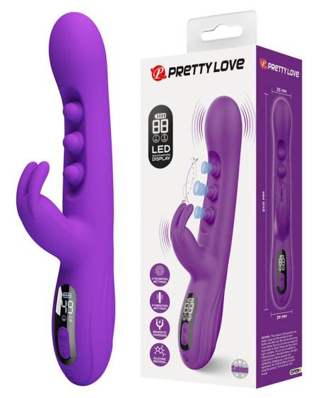 PRETTY LOVE - SABIEN RABBIT VIBRATOR WITH TAPPING STIMULATION AND PURPLE LED