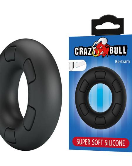 CRAZY BULL - BERTRAM SUPER SOFT SILICONE COCK RING BLACK